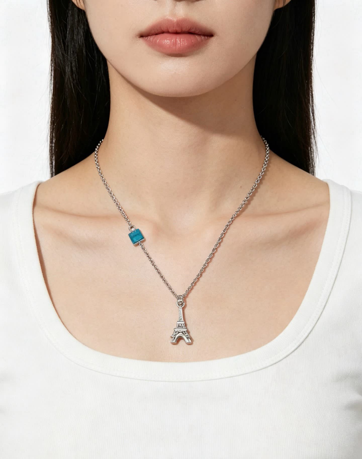 Tiffany & Co Eiffel Tower Charm Necklace
